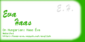 eva haas business card