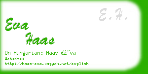 eva haas business card